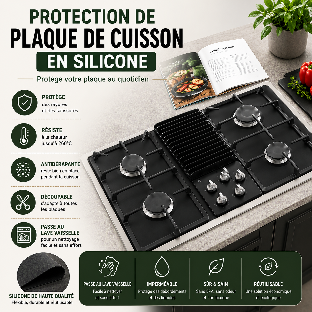 Protection de feux gaz en silicone