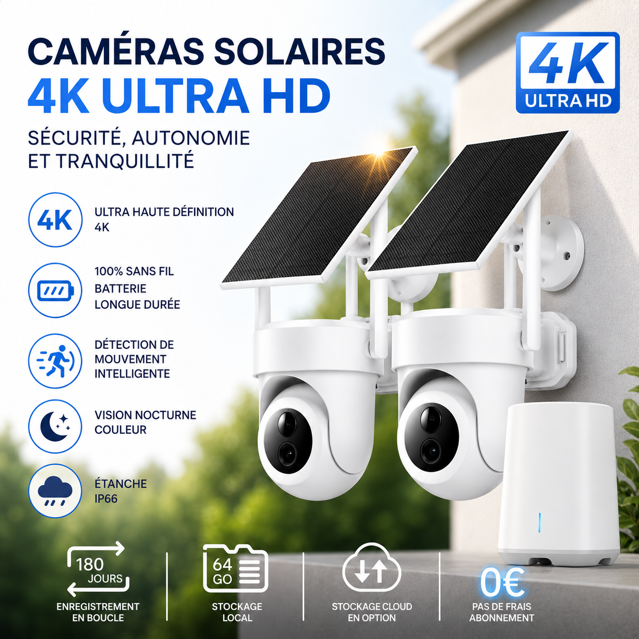 Pack de deux Caméras Solaire WFI
