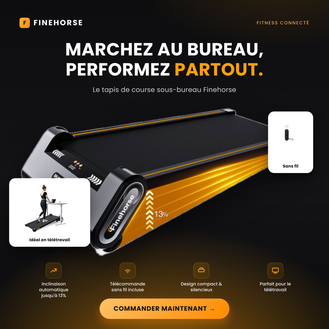 Tapis de marche compact inclinable