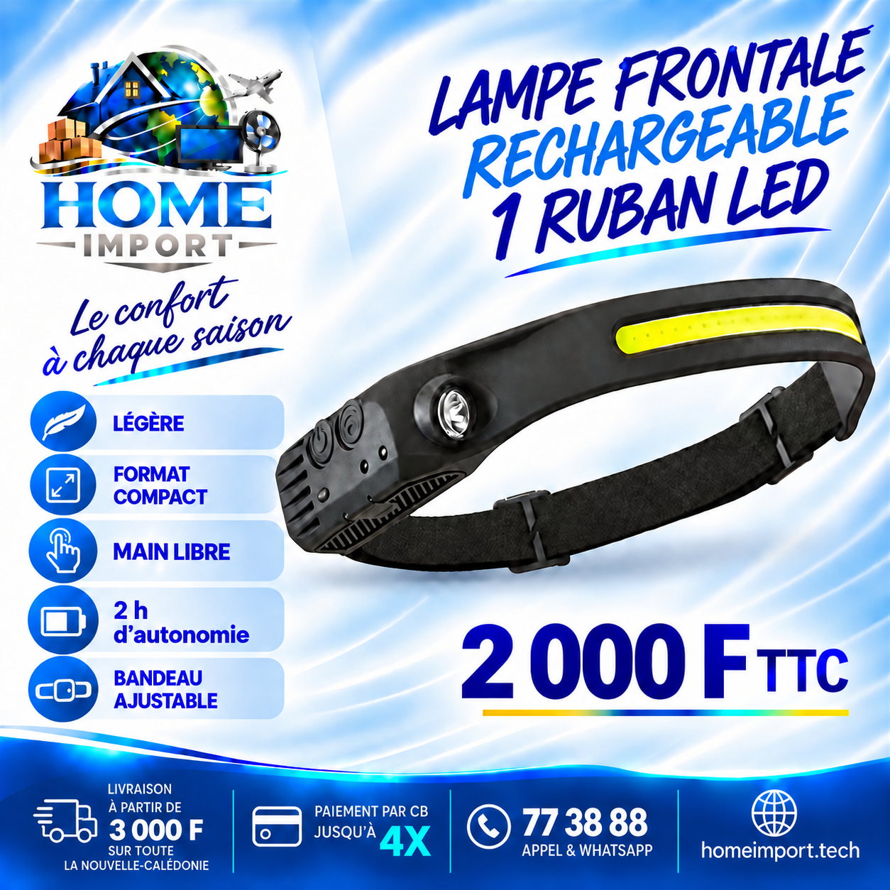 Lumiere Frontale 1 led