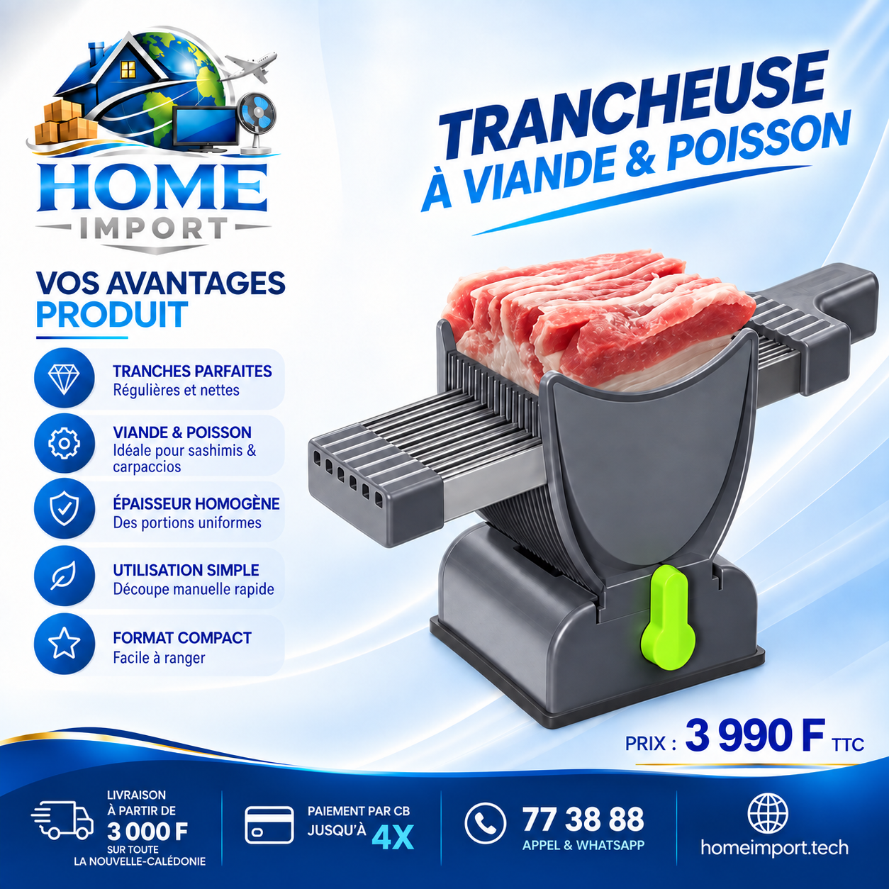 Trancheuse à viande et poisson